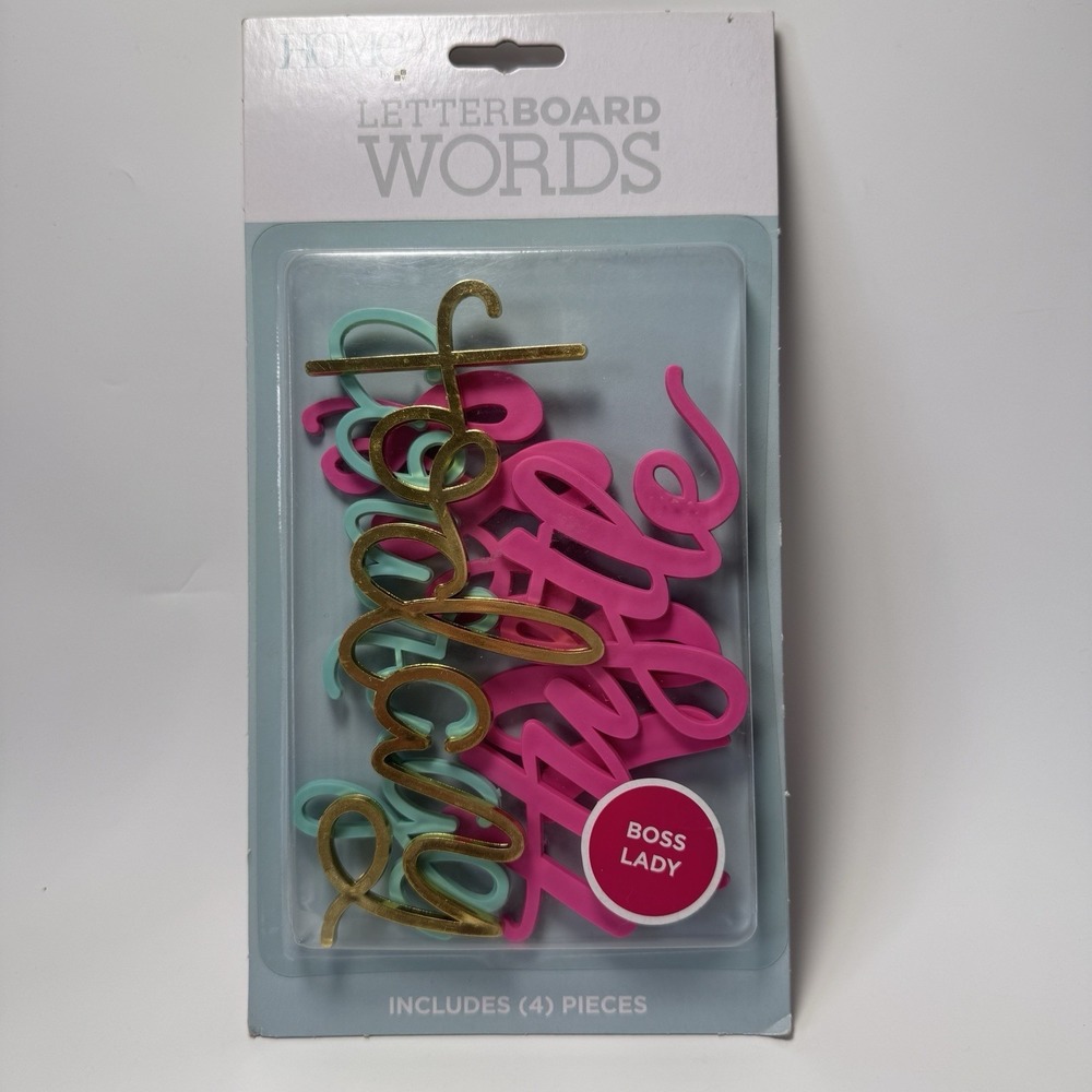 Home by Letterboard Words 'Boss Lady' 4 pcs today hustle courage boss